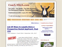 Tablet Screenshot of coachmitch.com